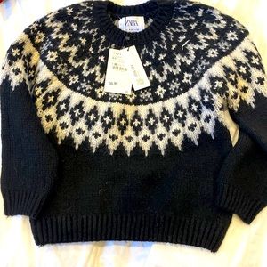 ZARA JACQUARD KNIT SWEATER, 8-9 yr